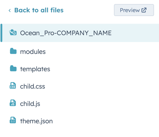 Create a Child Theme in HubSpot