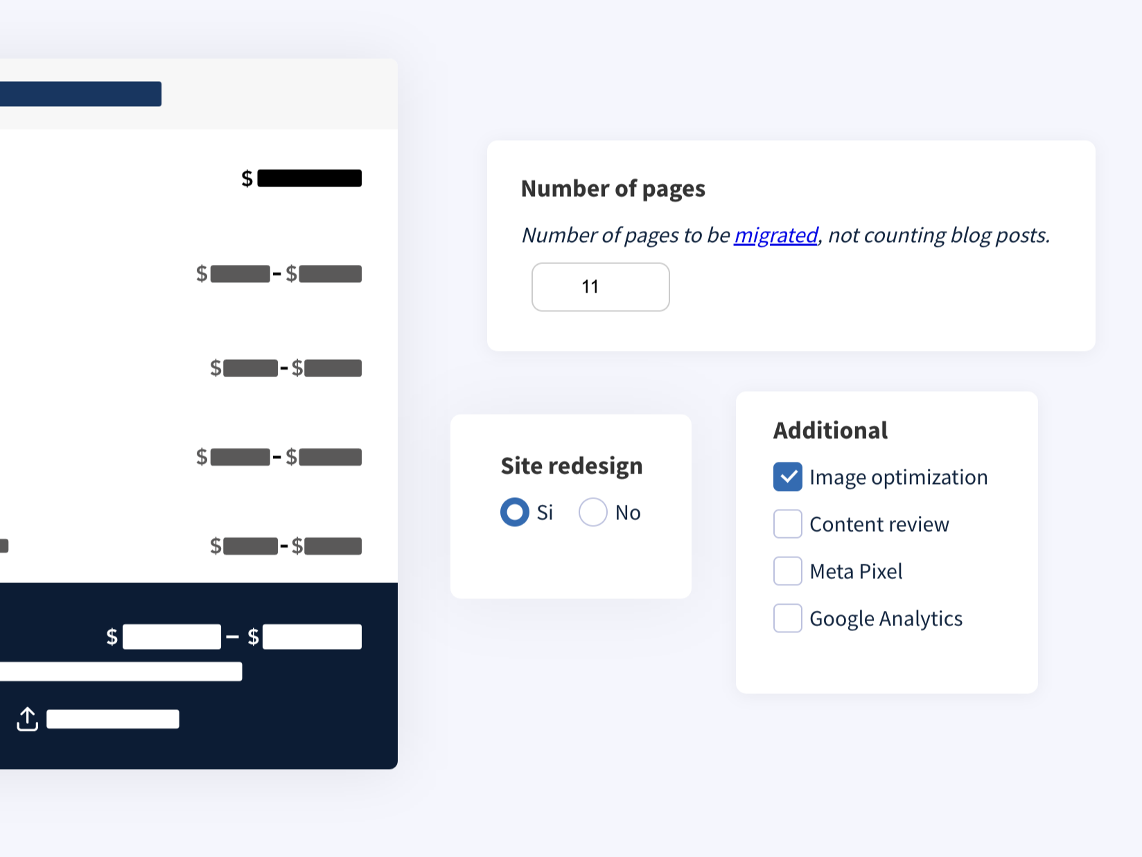 Automatically updated prices