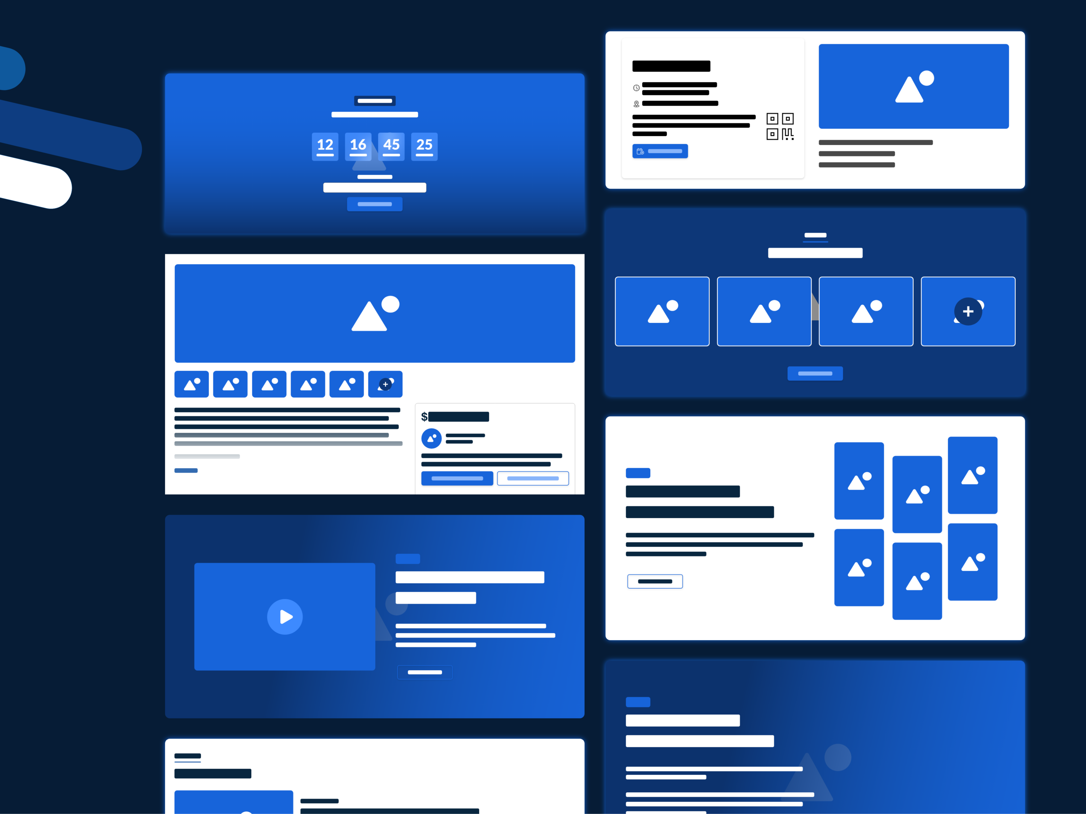 Save time with 44 pre-built sections