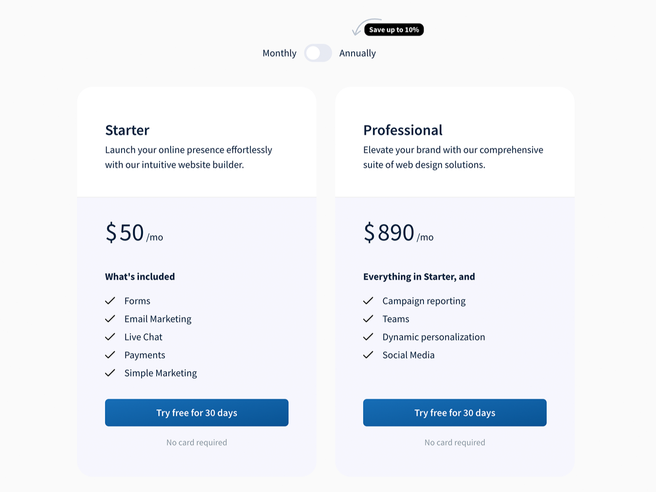 Animated Price Switch